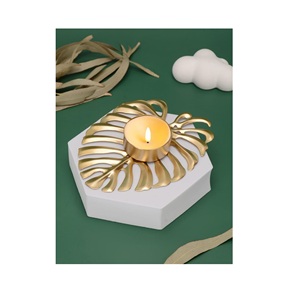 Contemporary Gold Metal Bird Candle Stand Nature Inspired <b>Tealight</b> <b>Holder</b> With Intricate Embossed Pattern Candle Stand - Product Image 3