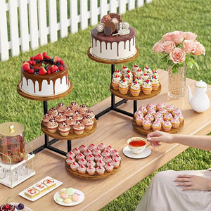 Soporte de Madera para Cupcakes de 3 Niveles, Exhibidor de Postres, Torre de Postres de Madera para Fiestas, Baby Shower, Bodas, Cumpleaños - Product Image 2