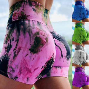 Shorts de Yoga con Estampado de Leopardo de Cintura Alta para Mujer, Deportivos, Elásticos, Casuales, Lavado Claro - Product Image 5