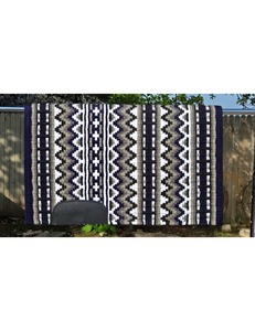 Equipo de equitación vaquera, manta de lana hecha a mano para montura de caballo, para espectáculos de rodeo, espectáculos ecuestres y deportes ecuestres occidentales. - Product Image 1
