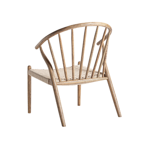 Sillón de Exterior Estilo Escandinavo Moderno, Asiento de Cuerda Tejida con Madera de Teca Sólida, Respaldo Ergonómico, Muebles de Patio Duraderos - Product Image 4