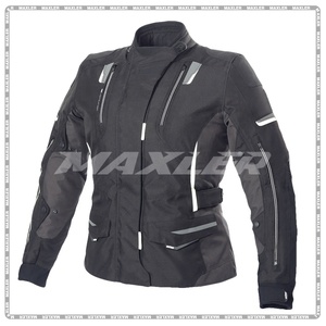 Blouson de moto textile long pour femme, idéal pour le touring sur autoroute, fabricant OEM, coupe-vent, imperméable, compatible protections CE - Product Image 2