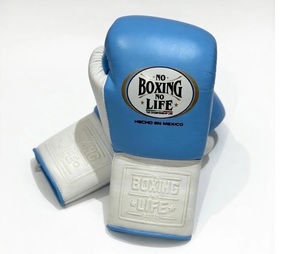 Guantes de Boxeo de Piel de Vacuno Auténtica Blu White, Sin Boxeo No Hay Vida, para Entrenamiento de MMA, con Cordones, Unisex, Ligeros y Transpirables, Venta al Por Mayor - Product Image 5