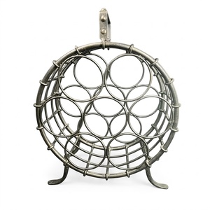 Modern <b>Tabletop</b> Wine Rack Metal Wine Holder Organizer Display Stand Vintage Style Sturdy Countertop Wine <b>Storage</b> For Kitchen Bar - Product Image 6