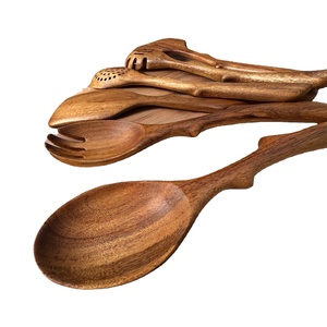 Vietnam handmade acacia wooden dinnerware <b>16</b>-18cm for salad soup spice rice serving Home Restaurant part wedding Tableware - Product Image 3