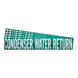 Marcador de Tuberías de Poliéster Brady para Líneas de Retorno de Agua de Condensador, Uso Industrial en Interiores/Exteriores - Product Image 1