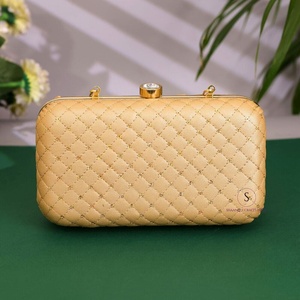Beautiful Sequins designs <b>Gold</b> Color Clutch Bag Purse Rhinestone Button Closure For Women Wedding Party Elegant Handbag - Product Image 5
