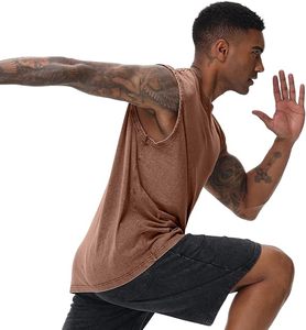 Débardeurs Homme Personnalisés à Logo Brodé, Respirants, Séchage Rapide, Coupe Musclée, Col Rond, 100% Coton, Idéaux pour l'Entraînement – Prix Usine - Product Image 3