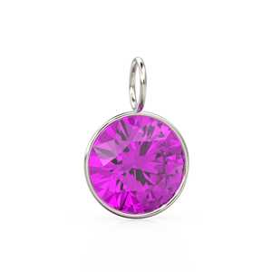 Colgante de Oro Blanco Sólido de 14k con Kunzita de 6.50ct, Gema Púrpura Tallada, Piedra de Nacimiento de Septiembre, Engaste para Joyería - Product Image 3