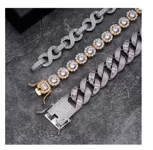 Collar de Moissanita con Corte Esmeralda Iced Out, Joyería de Moda Hip Hop, Regalo para Hombres y Mujeres - Product Image 4