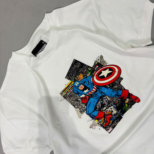 Printed White 100% Cotton Knitted <b>Ringer</b> <b>T</b>-<b>Shirt</b> Men's Casual Short Sleeve O-Neck Regular Fit Breathable - Product Image 3