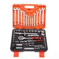 Juego completo de llaves mecánicas de acero al cromo vanadio de 1/2 pulgadas, 61 piezas, para reparación de automóviles, taller de herramientas manuales