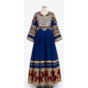 Vestido Afgano Kuchi de Moda Moderna, Hecho a Mano, de la Mejor Calidad, Estilo Tribal, Casual, de Primavera, con Cuentas de Terciopelo, Vestidos Afganos Kuchi Vintage - Product Image 1