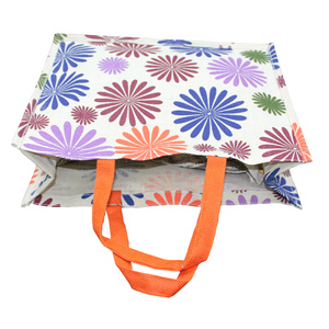Sac de courses en jute laminé PP imperméable et réutilisable, nouveau style exclusif, avec poignées, sac fourre-tout en toile de jute, promotions Flora - Product Image 2