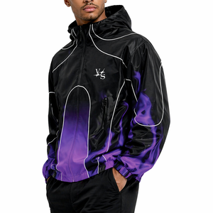Trendy Color Changing Nylon <b>Jacket</b> Thermochromic Streetwear <b>Heat</b> Reactive Zip Up Windbreaker Waterproof Men's <b>Jacket</b> OEM Supply - Product Image 1