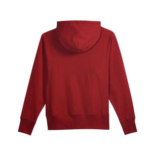Sudadera con Capucha Roja de Corte Holgado, Sudadera Informal de Forro Polar para Hombre, Prenda Superior de Manga Larga Suave y Cálida, Ropa Urbana Personalizada - Product Image 3