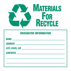 Étiquettes de recyclage pré-imprimées durables Brady 6x6 pouces pour l'emballage et la logistique - Product Image 2