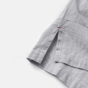 Débardeur en coton gris pour homme, col en V, décontracté, respirant, tricoté, couleur unie, sans manches - Product Image 3