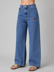 Pantalon en jean Mom Fit taille haute délavé style vintage décontracté en mélange de coton doux pour femme – Confortable et tendance au quotidien - Product Image 3