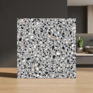 400x400mm béton corps entier granit aspect terrazzo conception finition brute porcelaine carreaux de sol rustiques 16x16 pouces carreaux de céramique - Product Image 2