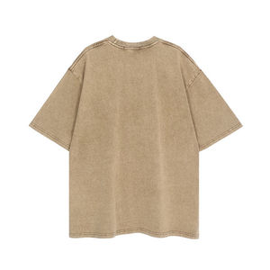 เสื้อยืดโอเวอร์ไซส์พิมพ์ลายพัฟฟ์ ผ้าฝ้าย 100% สำหรับผู้ชาย สไตล์วินเทจ ซักแล้วแห้งเร็ว พร้อมโลโก้สั่งทำได้ ขายส่ง - Product Image 5