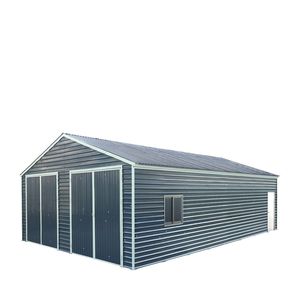 Cobertizo de garaje de metal de 26 'X 40' con puertas delanteras dobles de 9 'de altura, cobertizos y almacenamiento de 14' de pico de 1040 pies cuadrados para garaje - Product Image 1