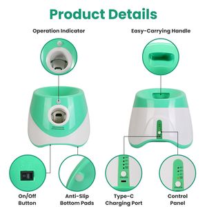 Lanciatore Automatico di Palline per Cani con 6 Palline da Tennis, 3 Distanze di Lancio Regolabili, Macchina Interattiva per Giochi di Movimento per Animali Domestici - Product Image 4