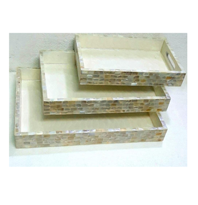 Bandeja de diseño clásico de nácar, diferentes tamaños, personalizable, bandeja decorativa moderna de nácar, precio increíble - Product Image 1