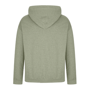 <b>Men</b> Sage Green Plain Hoodie Oversized Heavyweight <b>Fleece</b> Pullover Streetwear Custom Logo Cotton <b>Thick</b> Warm Winter Casual OEM ODM - Product Image 2
