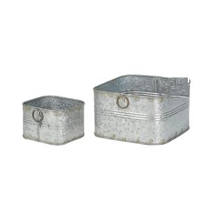 Contenedor de cocina galvanizado de marca privada para almacenar artículos esenciales de despensa con una construcción robusta y un acabado atractivo. - Product Image 3