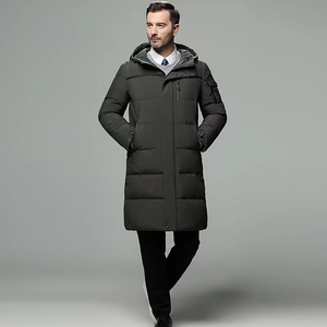 2026 Winter <b>Men's</b> <b>Long</b> Oversize 5XL Hooded Zipper Closure Eco-Friendly Breathable Bubble Puffer Down <b>Coat</b> - Product Image 5