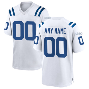 Maillot de football américain personnalisé imprimé respirant 100% polyester pour adultes - Col en V, taille plus, manches courtes, séchage rapide - Product Image 2