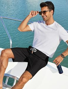 Shorts de printemps pour hommes, imprimé éclairs, taille élastique avec cordon de serrage, pour la plage, l'été, les vacances, décontracté, coloré, léger, haut de gamme, pour la natation et la plage - Product Image 3