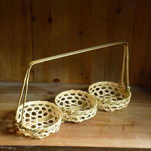 Handwoven Bamboo <b>Hanging</b> <b>Basket</b> Rustic Farmhouse Decor Natural Storage <b>Basket</b> <b>Wall</b> <b>Hanging</b> Organizer Supplier - Product Image 3
