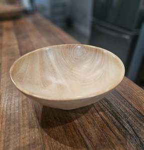 Bol en bois de manguier fini, style vintage, accessoires de table en bois naturel pour la cuisine, bol pratique en bois pour riz et soupe, bols en bois durables - Product Image 1