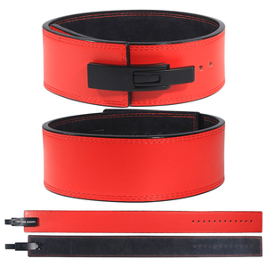 Cowhide Leather Heavy Duty Non-Slip Weight Lifting Belt Stainless Steel Lever Buckle Professional Protection Deadlift Training - Product Image 4