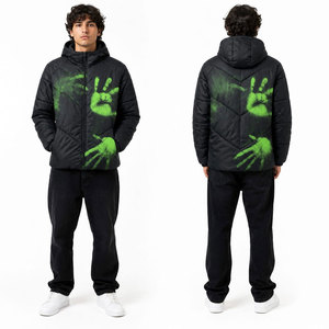 OEM Winter Streetwear High Quality Designer Puffer Jacket Custom Print <b>Pattern</b> Windproof Warm Down Bubble Jacket <b>For</b> Men - Product Image 2