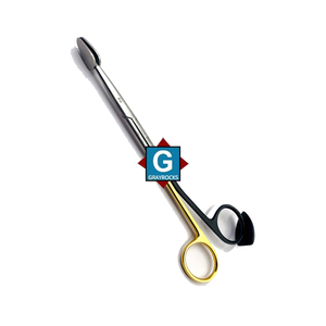 Ciseaux de dissection droits en acier inoxydable de 20 cm pour chirurgie plastique ORL, avec pointe en cuillère Trepsat et séparateur - Product Image 4