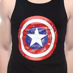 Débardeur de sport vintage respirant en coton blanc grande taille pour hommes et femmes, avec impression personnalisée par transfert thermique - Product Image 4