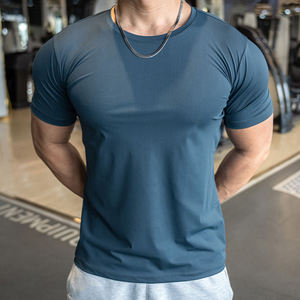 Camiseta Deportiva para Hombre, de Secado Rápido, Transpirable, Lisa, de Manga Corta, Cuello Redondo, para Fitness y Running - Product Image 4