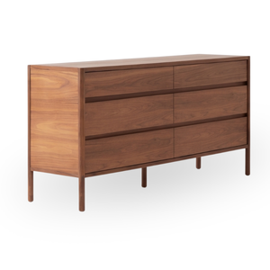 Modern Minimalist Solid Wood <b>6</b>-<b>Drawer</b> Nightstand Eco-Friendly Handmade Storage Cabinet Natural Finish Bedroom Villa Living Room - Product Image 3
