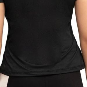 Camiseta negra de manga corta con cuello en V para mujer, camiseta básica informal ajustada, camiseta elástica para el día a día, ropa de moda para mujer, ropa de verano - Product Image 5