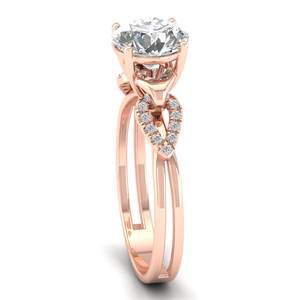 Bagues de fiançailles REYES en argent sterling 925 avec moissanite taille princesse de 3,1 carats, cadeau d'anniversaire original en or 14 carats, bijoux fins - Product Image 5