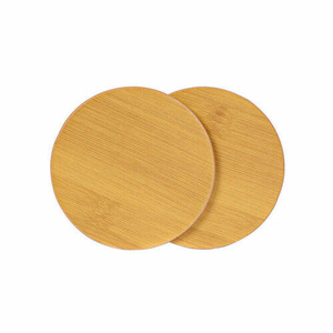 Ensemble de 8 dessous-de-verre ronds en bois de noyer de qualité supérieure, écologiques, design rustique personnalisé, pour boissons, taille 10 cm - pour restaurants - Product Image 6