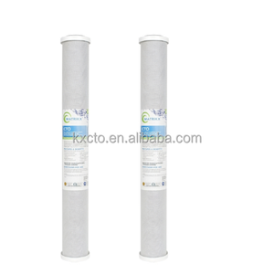 Bloc de charbon actif compressé de 20 pouces pour une filtration haute capacité, matériau certifié NSF, filtre à eau de qualité supérieure - Product Image 1