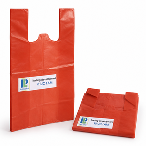 Bolsas de Plástico Desechables Transparentes de HDPE con Logotipo Personalizado OEM, Bolsa para Camisetas, Color Personalizado, Tamaño Personalizado, Asa de Longitud Ajustable, Diseño Digital - Product Image 2