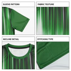 เสื้อคอมเพรสชั่นแขนยาวสีเขียวไล่เฉดสำหรับผู้ชาย UPF50+ ป้องกันแบคทีเรีย ระบายอากาศ แห้งเร็ว พิมพ์ลายแบบซับลิเมชั่น เสื้อกีฬา - Product Image 6