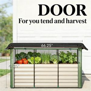 Fioriera Rialzata Beige per Giardino e Vaso per Piante - per Rete da Giardino - Product Image 4