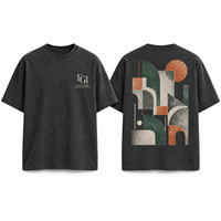 Fabricants de vêtements OEM – T-shirts surdimensionnés respirants 100 % coton 240 GSM avec motifs imprimés de marque, grammage lourd