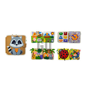 หนังสือสัมผัสแบบเงียบสำหรับเด็ก รูปแบบแรคคูน - Product Image 1
